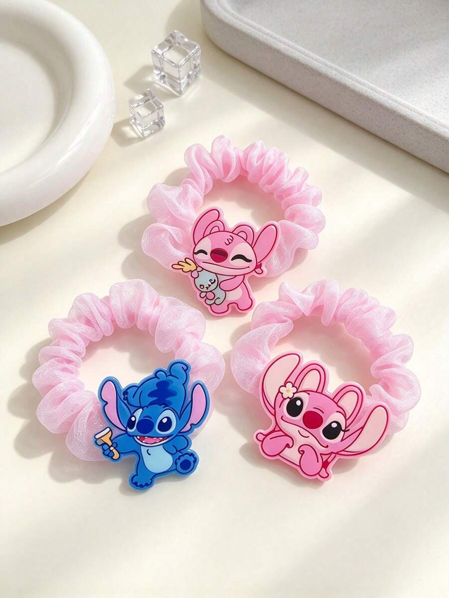 Disney Aksesori rambut akrilik bergaya kartun yang lucu dan rapi, dengan karet elastis melingkar untuk mengikat rambut menjadi sanggul. - MultiWarna - View 1
