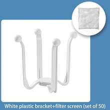 1set-Kitchen Sink Drain Rack Filter Mesh Storage Rack, Trash Filter Strainer, Leftover Food & Miscellaneous Items Storage Strainer, White Plastic Bracket/Metal Bracket + 50 Filter Mesh, Anti-Clogging & Anti-Odor. Home & Living Storage & Organization, Kitchen Storage & Organization, Kitchen Storage Rack. - Multicolor - View 11