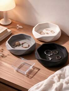 2pcs Smooth Swirl Storage Tray, Matte Pla Decorative Tray, Multifunctional Desktop Organizer, For Keys, Jewelry, Coins, Small Additions, Vanity, E Ntrance, Bedside Table, Home Decor Dish,Organizing Desktop Clutter,Gifts For Family And Friends - Multicolor - View 2
