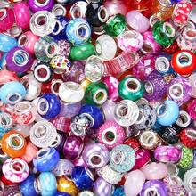 50 Pcs Large Hole Beads Assorted Mixed Colors European Craft Big Beads Large Hole Spacer Bead For DIY Beadable Pens Charms Bracelets Keychain Jewelry Making - Multi-color - View 3