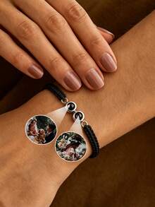 Customized Photo Projection Bracelet, Fashionable Minimalist And Classic; Suitable As Birthday Gift, Father's Day Gift, Valentine's Day Projection Jewelry Or Couple Valentine's Day Anniversary Gift. - Multicolor - Style 7 - View 13