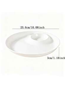 Round Dumpling Plate With Vinegar Sauce Dish, Divided Snack Platter For Fries, Fruit, And Braised Food, Reusable Meal Tray - Lightweight And Durable, Suitable For Hotel, Home, Party, Camping - View 12