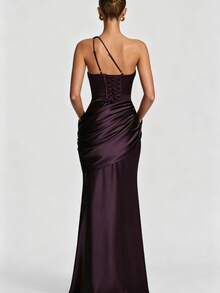 Women Long Dresses - Bold Plum - View 3