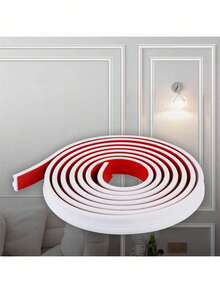 1 Roll Flexible Wall Molding Trim, PVC Decorative Wall Border Moulding, Bendable Wall Line For Interior Home Upgrade, Easily Cuttable Design, Smooth Surface, Decor Strip For Wall Frames, Door Edges, Ceiling Corners And Background Wall Decoration - A - View 9