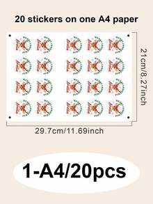 Custom Reindeer Christmas Stickers, Personalized Name Gift Labels, Festive Red & Green Round Stickers For Gift Boxes, Bags & Holiday Party Favors, Customized Name Christmas Labels, Customizable Gift Seals For Family & Friends 2026, Merry Christmas - Multicolor - View 12