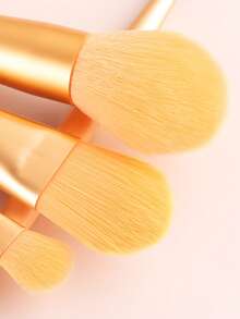 8pcs Short Makeup Brush Set With Storage Bag, Soft Bristles, Non-Powder-Absorbing, Suitable For Daily Commute Makeup And Exquisite Date Looks - Multicolor - View 11