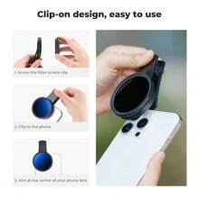 52mm Polarizing Filter Clip-On Lens For Most Smartphones, Valentine's Day Gift - A - View 4