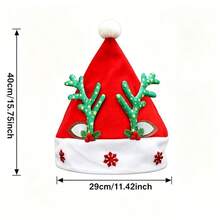 Reindeer Antler Santa Hat – Adult Santa Hat For Christmas Parties – Festive Headwear For Holiday Decor - Premium Exclusive Christmas Hat - View 4