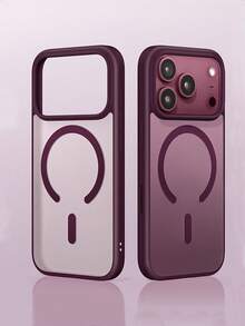 Hard Matte Transparent Magnetic Cherry Red Phone Case Compatible With IPhone 18 Pro Max/18 Pro/18/17 Pro Max/17 Pro/17/16 Pro Max/16/16 Pro/16 Plus/11/15/15 Pro/15 Pro Max/12/13/14 Pro Max/12 Pro/12 Pro Max/13 Pro/13 Pro Max/14 Pro/14 Pro Max/14 Plus, Anti-Yellowing Hard Shell - Cherry Red - Matte - View 2