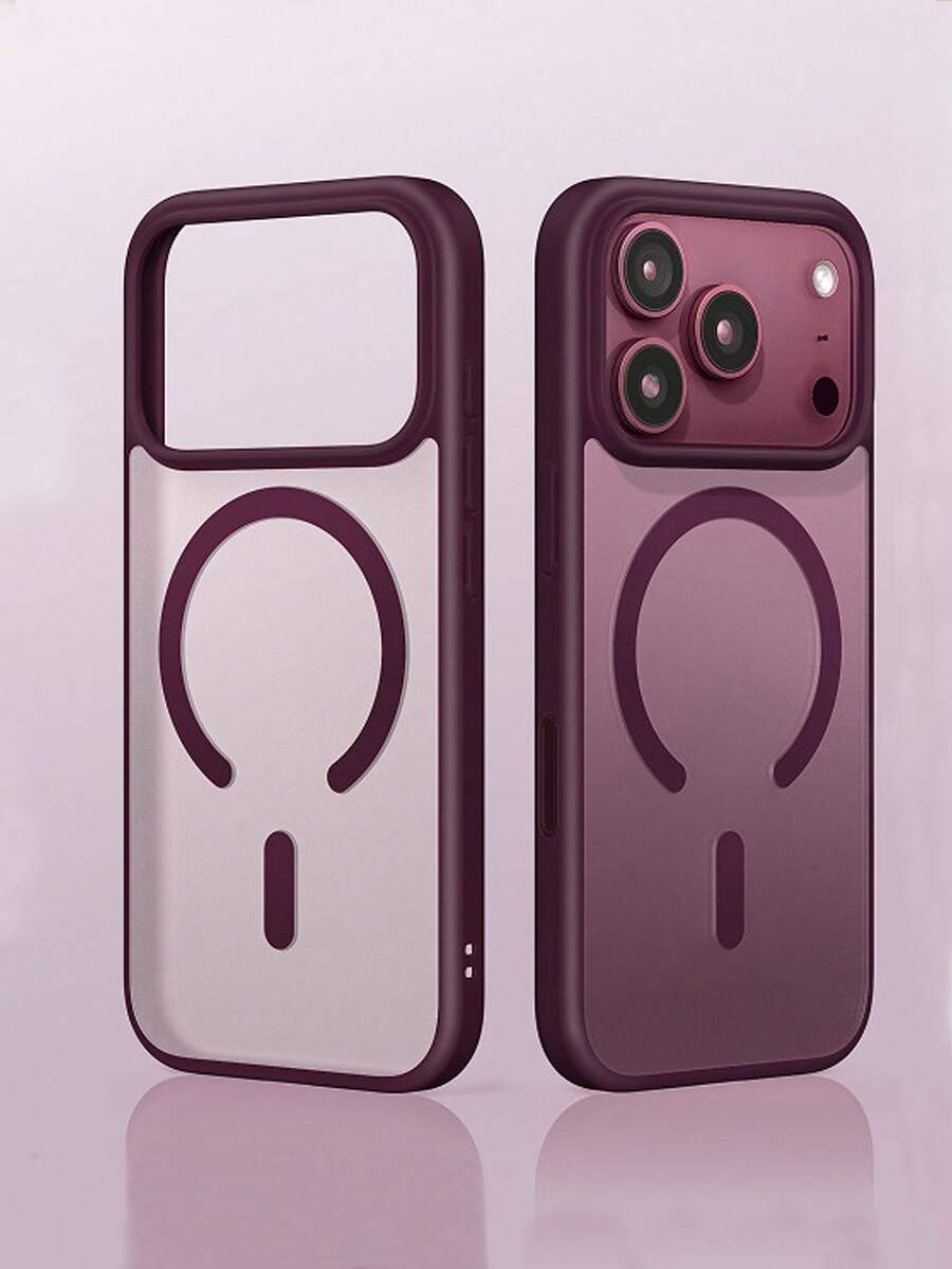 Hard Matte Transparent Magnetic Cherry Red Phone Case Compatible With IPhone 18 Pro Max/18 Pro/18/17 Pro Max/17 Pro/17/16 Pro Max/16/16 Pro/16 Plus/11/15/15 Pro/15 Pro Max/12/13/14 Pro Max/12 Pro/12 Pro Max/13 Pro/13 Pro Max/14 Pro/14 Pro Max/14 Plus, Anti-Yellowing Hard Shell