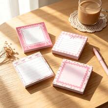 1pc/ Pink Bow Series Self-Adhesive Sticky Notes, 30 Sheets Per Pad, Warm And Soft, Suitable For Office And Life Notes - Multicolor - View 6