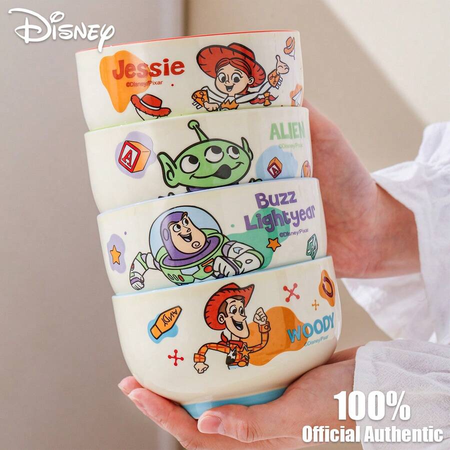 Mangkuk Keramik Resmi Berlisensi Disney, Bergambar Kartun Woody & Buzz Lightyear, untuk Nasi, Sup, dan Camilan, Ukuran 4,5 Inci - MultiWarna - View 1
