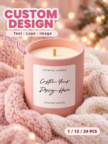 1/12/24pcs Customizable DIY Handmade Aromatherapy Candle Stickers, Suitable For Self-Made Aromatherapy Labels, Fragrance Gift Boxes, Handmade Product Decoration, Perfect For Craft Enthusiasts, Friends, Customers, Gift Recipients. Ideal For Weddings, Parties, Birthdays, Halloween, Christmas - Multicolor 2 - View 1