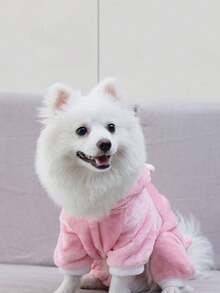 1pc Pig Costume, Cute Pig-Shaped Pet Hoodie, Suitable For Autumn/Winter, Thickened Warm Cat/Dog Jumpsuit, Suitable For Small Dogs And Cats - Pink - View 5