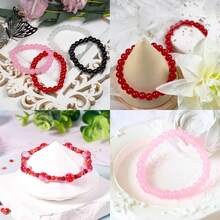 Approx. 180pcs(8mm)+300pcs(6mm) Round Beads Combo Jewelry Making Kit, For DIY Bag Charms, Small Accessories, Arts And Crafts, Bag Charms, Adult Handmade Materials Bracelet Making Cool Set - Multicolor - View 5