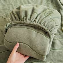 1件仿羊絨貼身床單，柔軟舒適，保暖光滑，多色可選，床上用品，床墊保護墊，適用於酒店、臥室、客房、學生宿舍，四季皆宜 - 綠色 - 查看 6