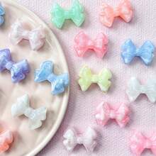 Solid Color Dazzling UV Layered Music Bow Macaron DIY Bracelet Earrings Hair Clip Bead Material Jewelry Accessories - Multicolor - View 8