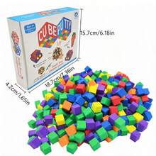 240pcs Pixel Block DIY Building Set, 6-Color Mini Square Blocks, Creative Pixel Art Construction Kit, Educational Assembly Toy, Colorful Craft Building Pieces For Teens & Adults - Multicolor - View 4