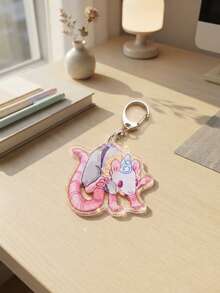 1pc/6pcs Cute Animal Insect Aesthetic Anime Acrylic Keychains, Adorable Animal Party & Forest Insect Natural Aesthetic Art Series Irregular Pattern Pendant, Backpack & Car Key Accessory, Gift For Animal Lovers, Forest Insect Natural Aesthetic, Healing Illustration & Cute Anime Fans - Multicolor - View 11