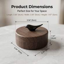 Bird-Shaped Ashtray With Lid, Windproof Ash Box With Stainless Steel Inner Liner, Easy-To-Clean Wood Grain Ash Tray, Suitable For Home And Office - Multicolor - View 9