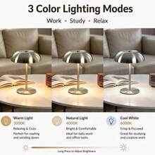 Kexinlighting-1PC Lampu Meja Minimalis Modern-Dilengkapi Pengisian Daya USB dan Kontrol Sentuh, dengan Kecerahan dan Suhu Warna yang Dapat Diatur; Cocok untuk Berbagai Pengaturan seperti Meja Rumah, Kantor, Kamar Tidur, Ruang Belajar, dan Ruang Makan. - Satu-Ukuran - View 11