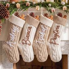 Stamped Embroidery,Embroidery Christmas Stocking Kit, Name Stick And Stitch, DIY Hand Embroidery Christmas Patterns, Hand Stitch Christmas Gift Stocking - Multi-color 3 - View 3