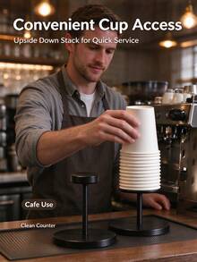 Black Paper Cup Storage Rack, Desktop Disposable Paper Cup Holder, Bar Counter Paper Cup Display Stand, Thickened Non-Slip Base Design, Kitchen Countertop Paper Cup Storage Rack, Commercial Coffee Shop Paper Cup Rack, Office Breakroom Cup Holder, Bathroom Vanity Paper Cup Storage, Vertical Paper Cup Display Stand, Minimalist Luxury Desktop Storage, Disposable Water Cup Dispenser, Dust-Proof Paper Cup Holder, Home And Commercial Universal, Stable And Non-Tipping, Space-Saving, Convenient Cup Retrieval, Desktop Storage Accessory, Multi-Functional Countertop Organizer, Living Room Water Bar Cup Storage - Multicolor - View 11