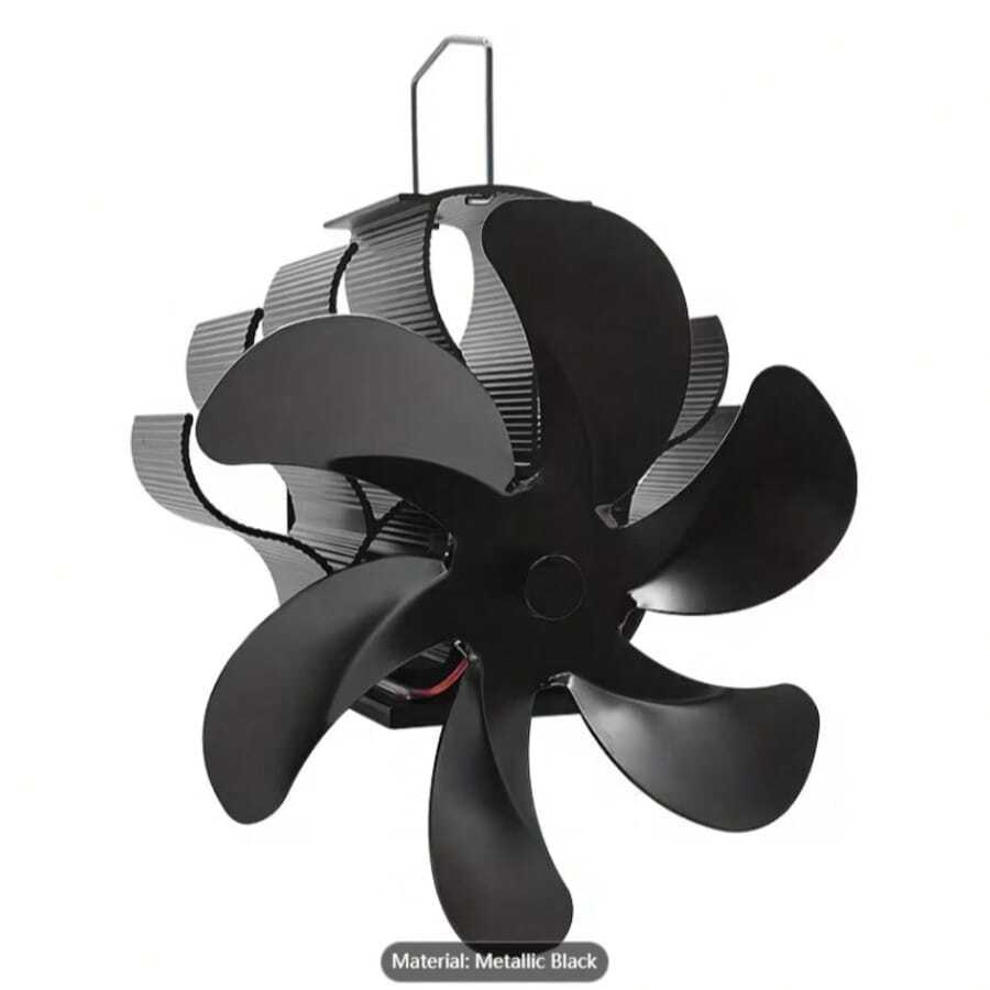 Heat Powered Stove Fan For Chimney Pipe No Electricity Fireplace Fan - one-size - View 1