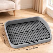 Medium Metal Wire Pet Toilet, Double Layer Separated Design, High Edge Splash-Proof Dog Litter Tray, Prevents Paws From Stepping On Feces, Detachable And Washable, Suitable For Small And Medium Dogs - Multicolor - View 2