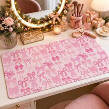 1pc Black Bow Print Mouse Pad, White Coquette Ribbon Bowtie Pattern Extended Desk Mat For Home Office And Gaming, Sizes S/M/L/XL - View 18