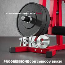 SPORTNOW Panca Multifunzione Regolabile 3 in 1, Leg Extension e Curl, Capacità 300 kg, Macchinari Palestra con Schienale Regolabile per Home Gym, Compatibile con Dischi Olimpici 50 mm, Rosso e Nero - Rosso - Visualizzare 6