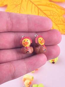 10pcs 3D Mixed Cute Fruit Cake Resin Jewelry Pendants - Multicolor - View 2