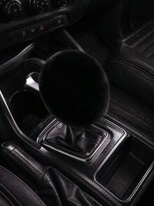 Plush Car Gear Shift Cover, Soft Warm Winter Gear Stick Protector, Universal Shift Lever Decor Accessory For Manual & Automatic Transmission, Car Interior Accessories - A - View 14