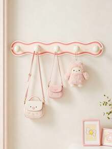 4pcs Black Cat Door Back Coat Rack Wall Hanging Hooks Solid Wood Wall-Mounted Bedroom Wall Simple Storage Rack - Multicolor - View 5