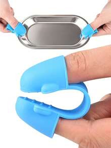 Air Fryer Parchment Paper Clip & Anti‑Scald Finger Clips,Silicone Air Fryer Accessories,Magnetic Mounting Clip,Heat-Insulating Anti-Scald Finger Caps,Heat‑Resistant Reusable Kitchen Cooking Baking Tools,Must-Have For Kitchen And Baking Enthusiasts - Multicolor - View 3