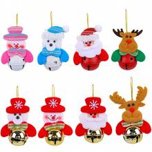 1pc Christmas Decoration Christmas Tree Hanging Ornament Old Man Figurine Holding Bell Christmas Holiday Decor Small Gift - Multi-color - View 2