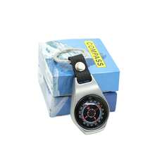 Outdoor Survival Keychain Compass Metal Shell Mini Pocket Compass With Nylon Webbing Key Ring Portable Navigation Tool For Camping Hiking Backpacking - Multicolor - View 6