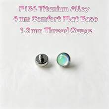 F136 Titanium Alloy Tongue Stud, High-Impact Visual, Polarized Sparkling Tongue Stud With Internal Thread, Suitable For Drinking, Hot Girl Sweet Heart Piercing Jewelry, Halloween, Christmas, Daily Wear - Orange - View 2