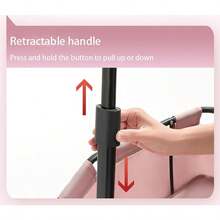Mini Dog Stroller – Foldable Pet Carrier Cart With 360° Rotatable Handle, Extendable Pull Handle & Storage Bag Lightweight Trave - Black - View 7