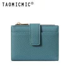 Women's PU Leather Wristlet Short Wallet, Fashionable Versatile Litchi Grain, Snap Button With Zipper Coin Pocket, Multi-Card Slot Folding Wallet - Multicolor - View 10