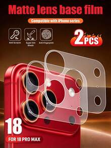 2 قطعة فيلم حماية قاعدة العدسة لهاتف 17 Pro Max/17 Pro/17 Air، حماية شفافة بالكامل، مقاوم للخدش ومتين، سهل التركيب، واقي عدسة الكاميرا - شفاف - مشاهدة 1