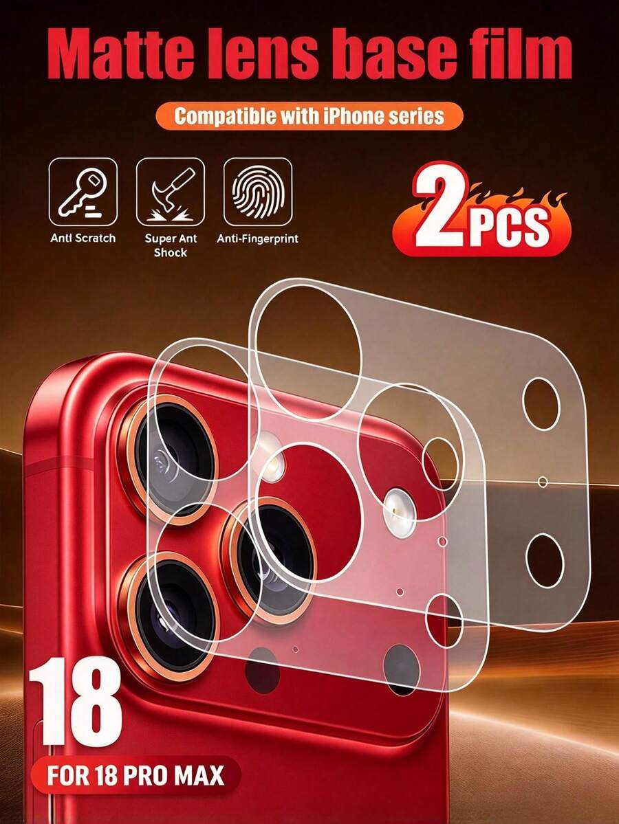 2 قطعة فيلم حماية قاعدة العدسة لهاتف 17 Pro Max/17 Pro/17 Air، حماية شفافة بالكامل، مقاوم للخدش ومتين، سهل التركيب، واقي عدسة الكاميرا - شفاف - مشاهدة 1