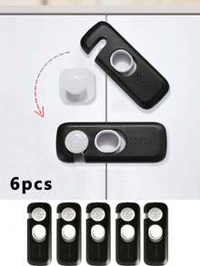 8pcs/4pcs Child Drawer & Cabinet Locks – Drill-Free Latches (Anti-Pinch/Anti-Open) – Suitable For Refrigerators, Cabinets, Drawers, And Double Doors - Multicolor - View 8