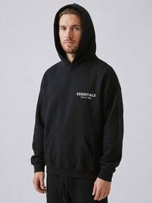مجموعة ملابس الشارع للجنسين Fear of God ESSENTIALS FW24 - الأسود - مشاهدة 4