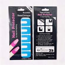 30pcs U-Shaped Nail Art Protection Film, Used For Nail Art Printing And Painting, Anti-Nail Polish Splatter Tool, Nail Art Enhancement Tool, Random Color - Multicolor - View 7