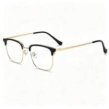 Ultralight Titanium Alloy Retro Square Frame Eyeglass Classic Style Fashion Brow Line Spectacle High Quality Popular Bussiness Spectacle - Clear - View 9