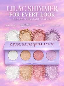 Bảng phấn mắt 4 ô Urban Decay Space Rider Moondust -4g-0.14fl.Oz - #LILAC GLOW . ÁNH KIM ĐA CHIỀU - Xem 4