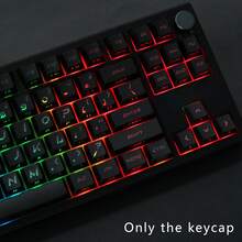 Cherry Profile PBT-tangentbordshattar, dubbeltryckta transparenta bakgrundsbelysta tecken på framsida och sida, 6,25U mellanslagstangent, kompatibla med MX-stil brytare, för mekaniskt tangentbord, gaming och kontorsbruk, endast tangentbordshattar, tangentbord ingår ej - Visa 8