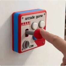 1pc Retro Arcade Game Joystick Switch Panel 3D Printed 3D Button Modification Auxiliary Switch Sticker Controller - One Size - View 7
