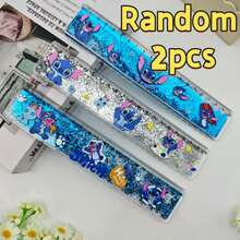 Disney Stitch 20CM Quicksand Ruler, Intergalactic Baby Stitch Glitter Oil Painting Straight Ruler, Wave Ruler, Stationery, School Supplies, School Supplies For Girls, School Supplies, School Supplies, School Supplies, Aesthetic Stationery, Stationery, Teacher Supplies, Stationery Set, Art Supplies, Craft Supplies, Art And Craft, Christmas Gift - Multicolor - View 9